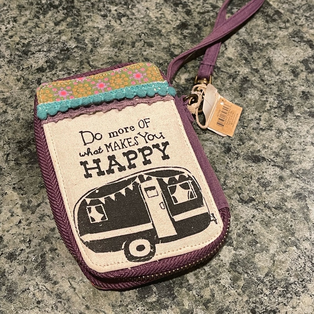 Natural Life zippered wrist wallet nwt